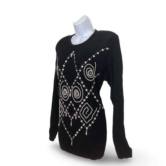 Crystal Kobe Holiday Beaded Sweater - Picture 2 of 6